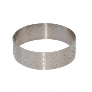 De Buyer Perforated Stainless Steel Tart Ring 245 x 20mm