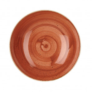 Churchill Stonecast Round Coupe Bowls Spiced Orange 200mm