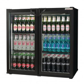 Autonumis Popular Double Hinged Door 3Ft Back Bar Cooler Black A201511