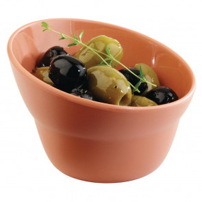 APS Tierra Terracotta Effect Slanted Bowl 100mm