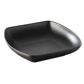 Revol Club Square Deep Plate Black 200mm