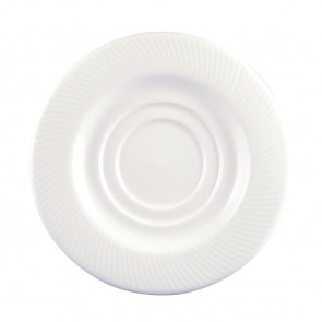 Dudson Twist Espresso Saucer White 130mm