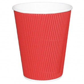 Fiesta Takeaway Coffee Cups Ripple Wall Red 225ml x25