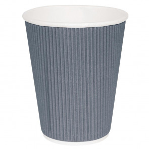 Fiesta Takeaway Coffee Cups Ripple Wall Charcoal 340ml x25