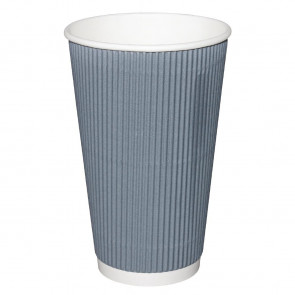 Fiesta Takeaway Coffee Cups Ripple Wall Charcoal 450ml x25