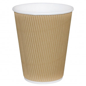 Fiesta Takeaway Coffee Cups Ripple Wall Kraft 225ml x500