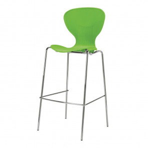 Bolero Stacking Lime Plastic High Stool (Pack of 4)