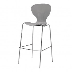 Bolero Stacking Grey Plastic High Stool (Pack of 4)