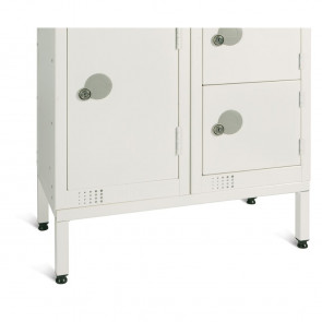 Elite White Locker Stand for Two 300mm Lockers