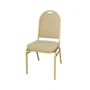 Bolero Steel Banquet Chair with Neutral Cloth (Pack of 4)