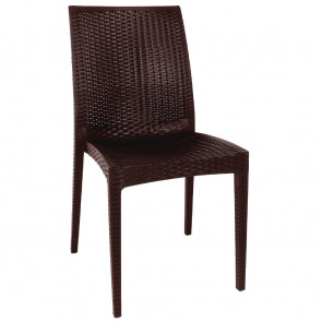 Bolero PP Rattan Bistro Sidechair (Pack of 4)