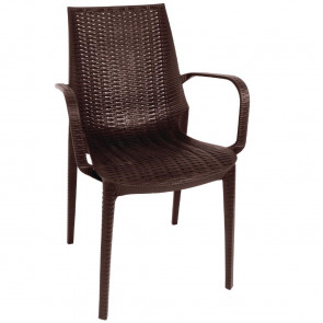 Bolero PP Rattan Bistro Armchair (Pack of 4)