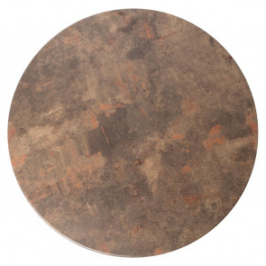 Werzalit Round Table Top Rust Brown 600mm