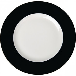 Royal Porcelain Maxadura Edge Black Rimmed Plates 225mm