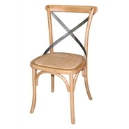 Bolero Wooden Dining Chairs with Backrest (Pack of 2)