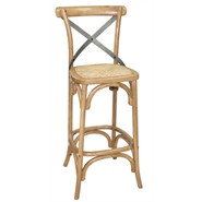 Bolero Wooden Barstool with Backrest