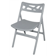 Bolero Grey Folding Polypropylene Chairs (Pack of 6)
