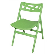 Bolero Green Folding Polypropylene Chairs (Pack of 6)