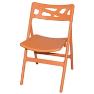 Bolero Orange Folding Polypropylene Chairs (Pack of 6)