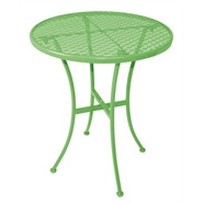 Green Steel Patterned Round Bistro Table Green