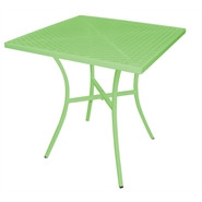 Green Steel Patterned Square Bistro Table Green 700mm