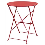 Bolero Red Pavement Style Steel Table