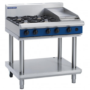 Blue Seal Evolution Cooktop 4 Open/1 Griddle Burner LPG on Stand 900mm G516C-LS/L