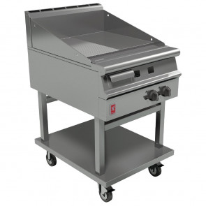 Falcon Dominator Plus 600mm Wide Half Ribbed Griddle on Mobile Stand Natural Gas G3641R