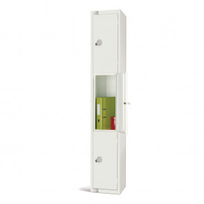 Elite Three Door Padlock Locker White