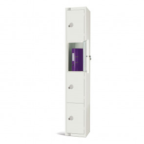 Elite Four Door Padlock Locker White