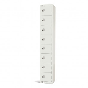 Elite Eight Door Camlock Locker White