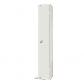 Elite Single Door Padlock Locker White