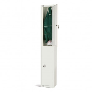 Elite Two Door Padlock Locker White