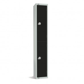 Elite Two Door Camlock Locker Black