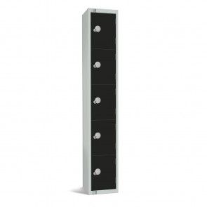 Elite Five Door Camlock Locker Black