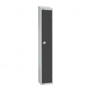 Elite Single Door Padlock Locker Graphite Grey with Sloping Top