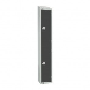 Elite Two Door Camlock Locker Graphite Grey with Sloping Top