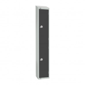 Elite Two Door Padlock Locker Graphite Grey with Sloping Top