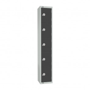 Elite Five Door Padlock Locker Graphite Grey