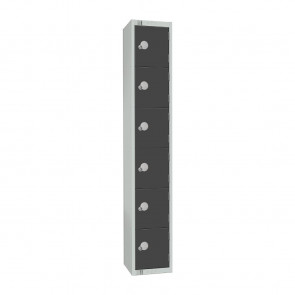 Elite Six Door Padlock Locker Graphite Grey