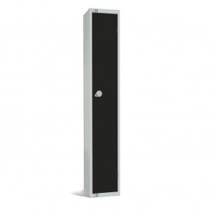 Elite Single Door Padlock Locker Black