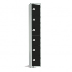 Elite Six Door Camlock Locker Black