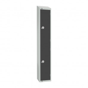 Elite Two Door Padlock Locker with Sloping Top Graphite Grey