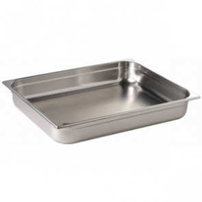 Vogue Stainless Steel 2/1 Gastronorm Pan 40mm