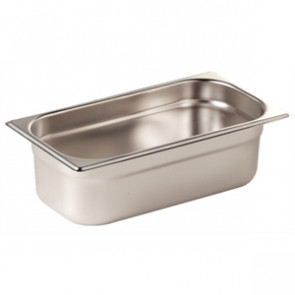 Vogue Stainless Steel 1/3 Gastronorm Pan 100mm