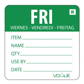 Vogue Removable Day of the Week Label Friday