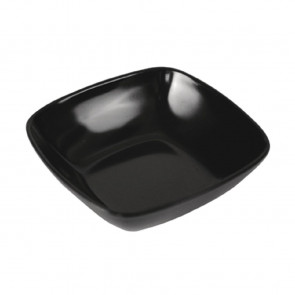 Square Black Melamine Dish 6in