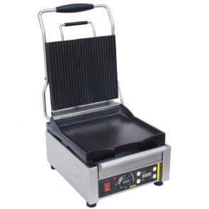 Buffalo Single Contact Grill Ribbed Top