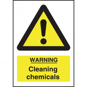 Warning Cleaning Chemicals Sign