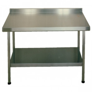 Stainless Steel Wall Table With Upstand F20602Z 900x 1500x 600mm